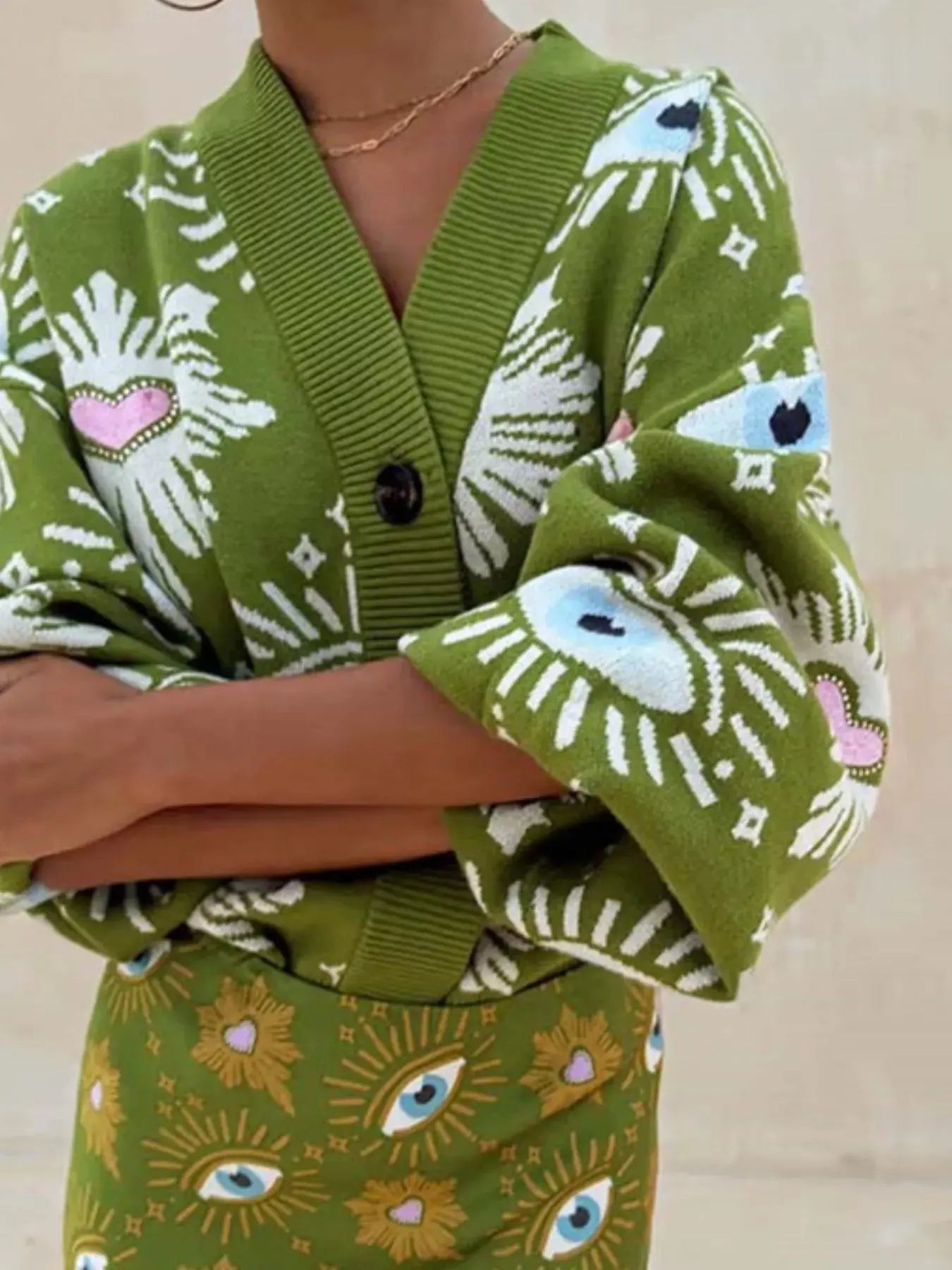 Button-Down Dropped Shoulder Cardigan Simply Love