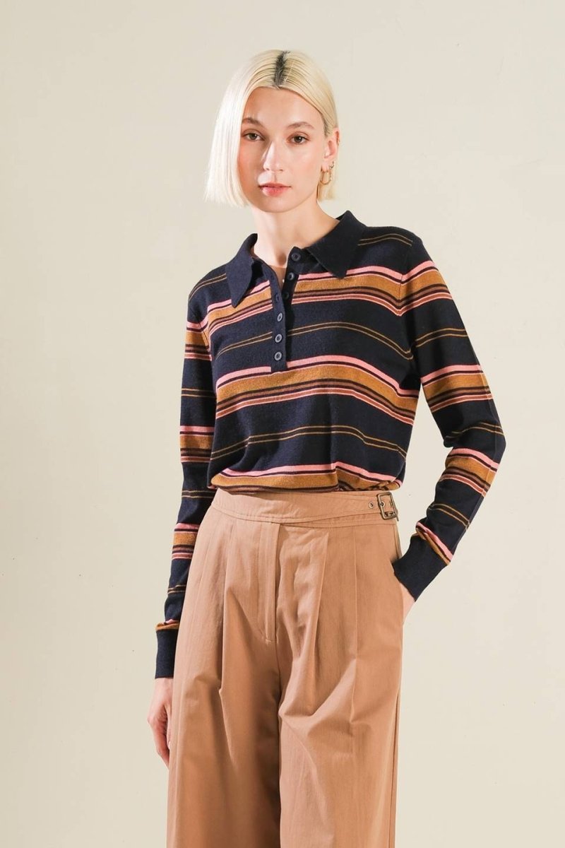 CALL IT FATE SWEATER POLO TOP - Love Salve