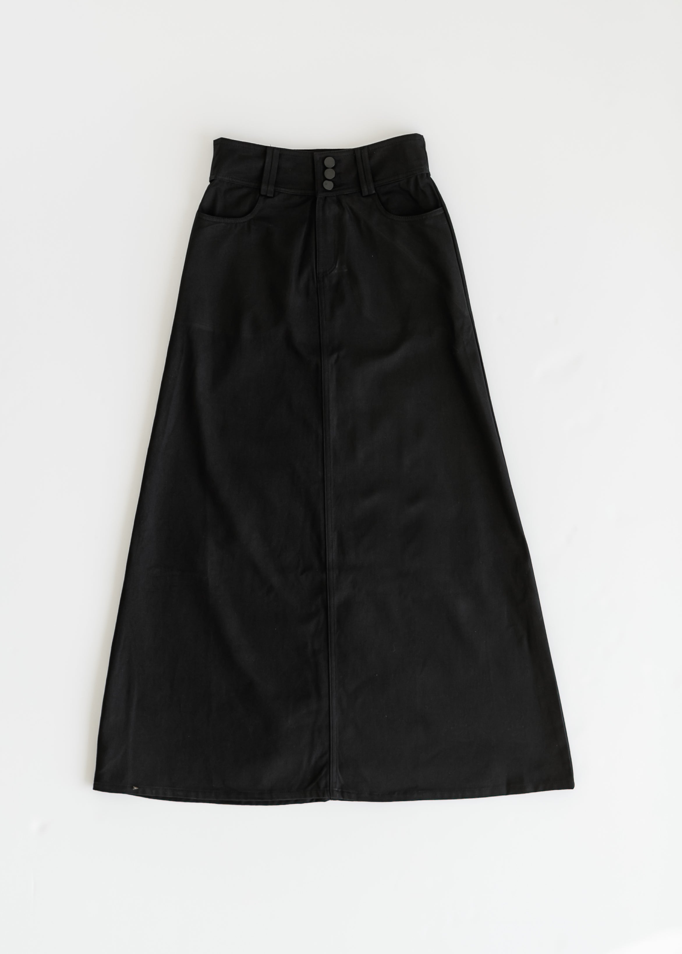 Camellia A-Line Cotton Twill Maxi Skirt Inherit Co.