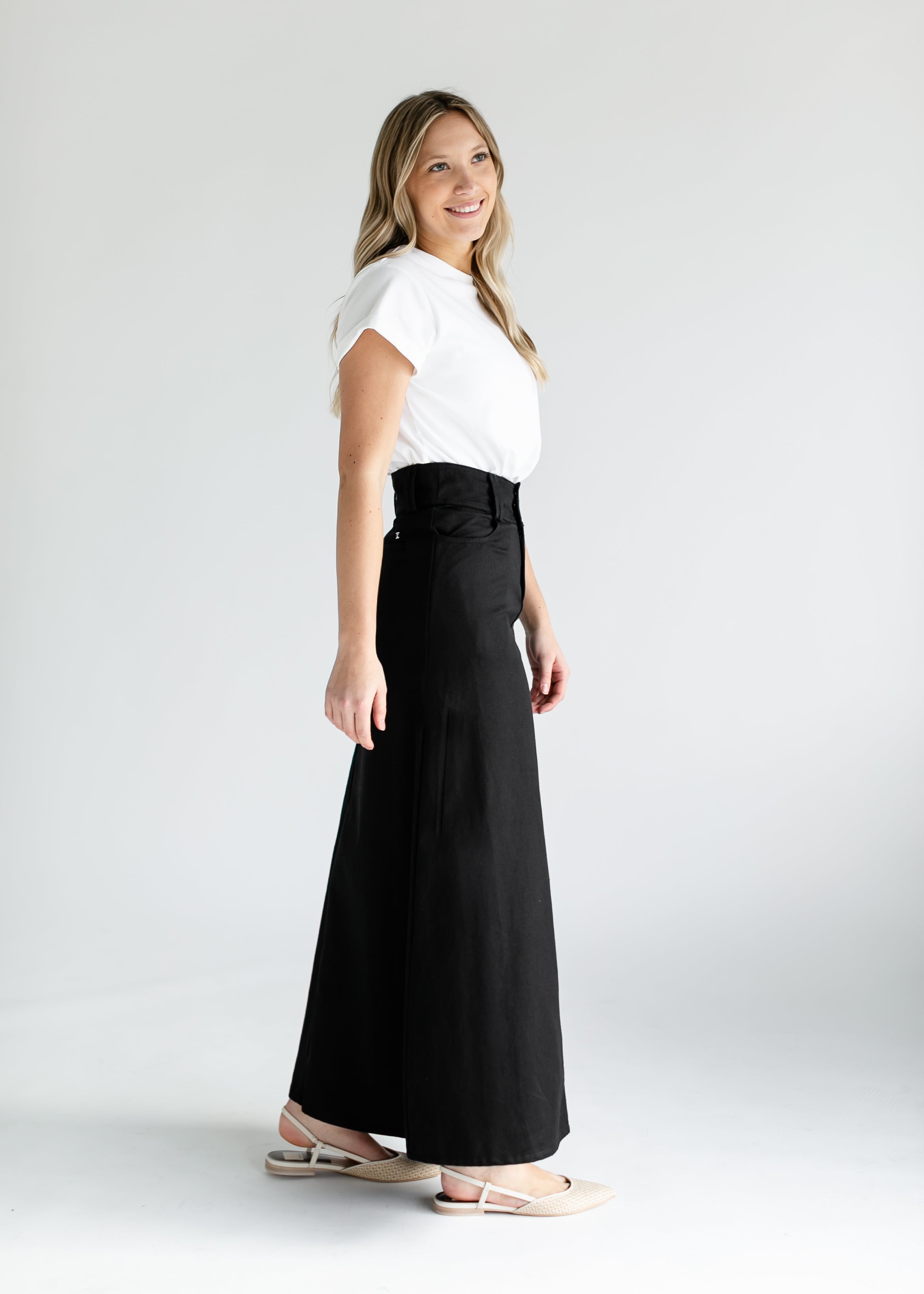Camellia A-Line Cotton Twill Maxi Skirt Inherit Co.