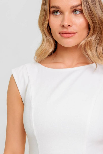 CANDLE VINE WHITE DENIM WOVEN MIDI DRESS - Love Salve 