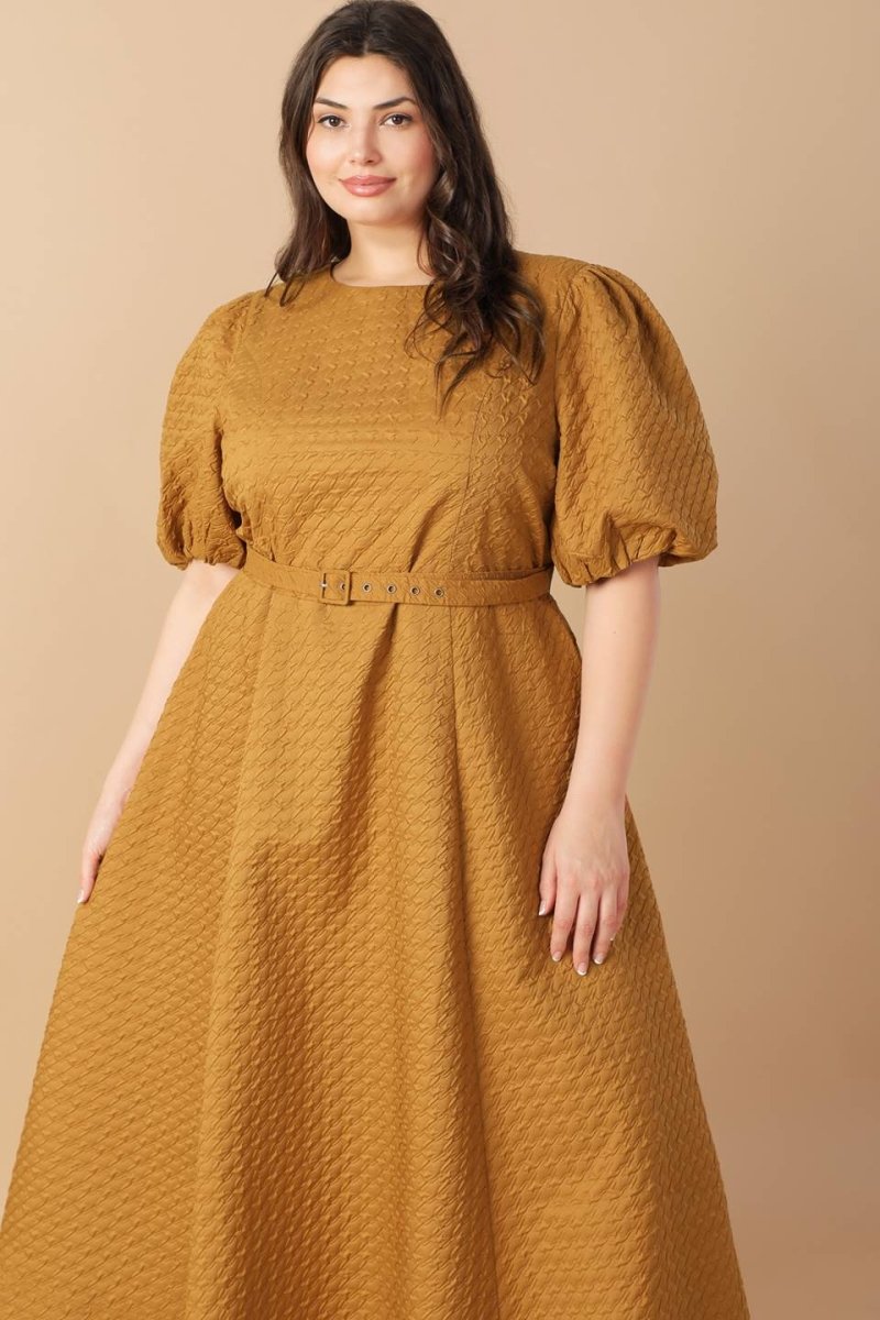 CAN'T STOP ME WOVEN MIDI DRESS - Love Salve