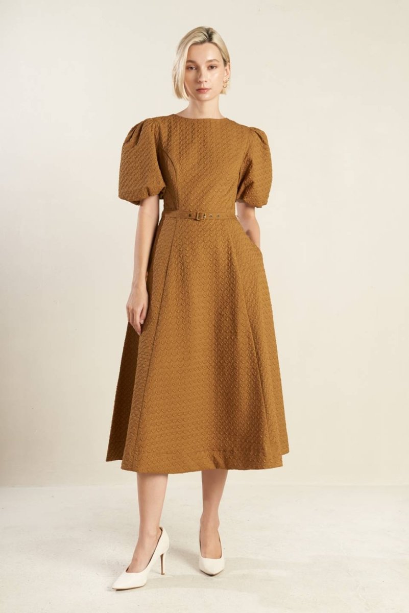 CAN'T STOP ME WOVEN MIDI DRESS - Love Salve