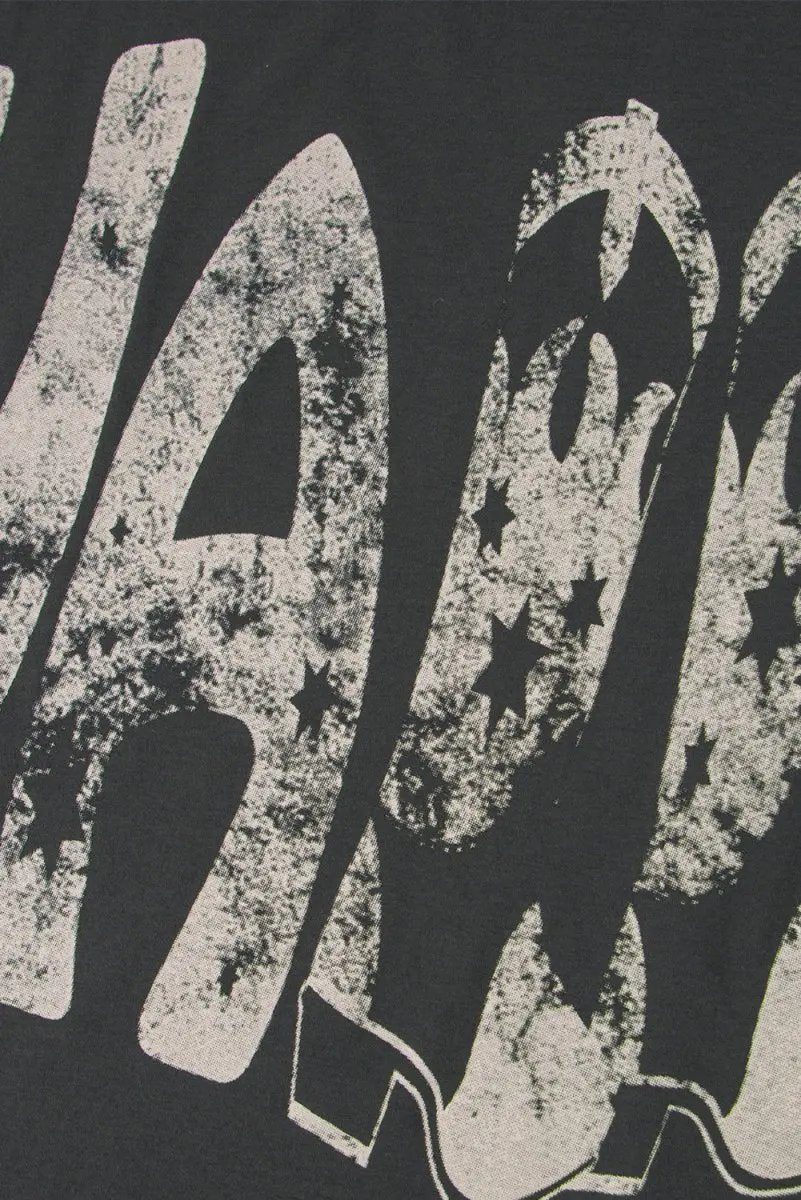 Carbon Grey Vintage Yall Cowboy Boots Graphic Tee Shirt - Love Salve 