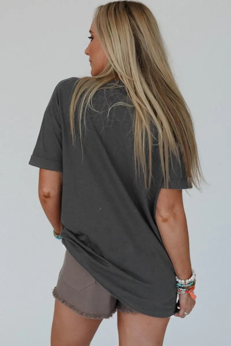 Carbon Grey Vintage Yall Cowboy Boots Graphic Tee Shirt - Love Salve 