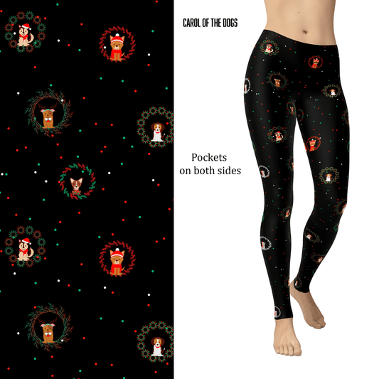 Carol of the Dogs Christmas Leggings MM