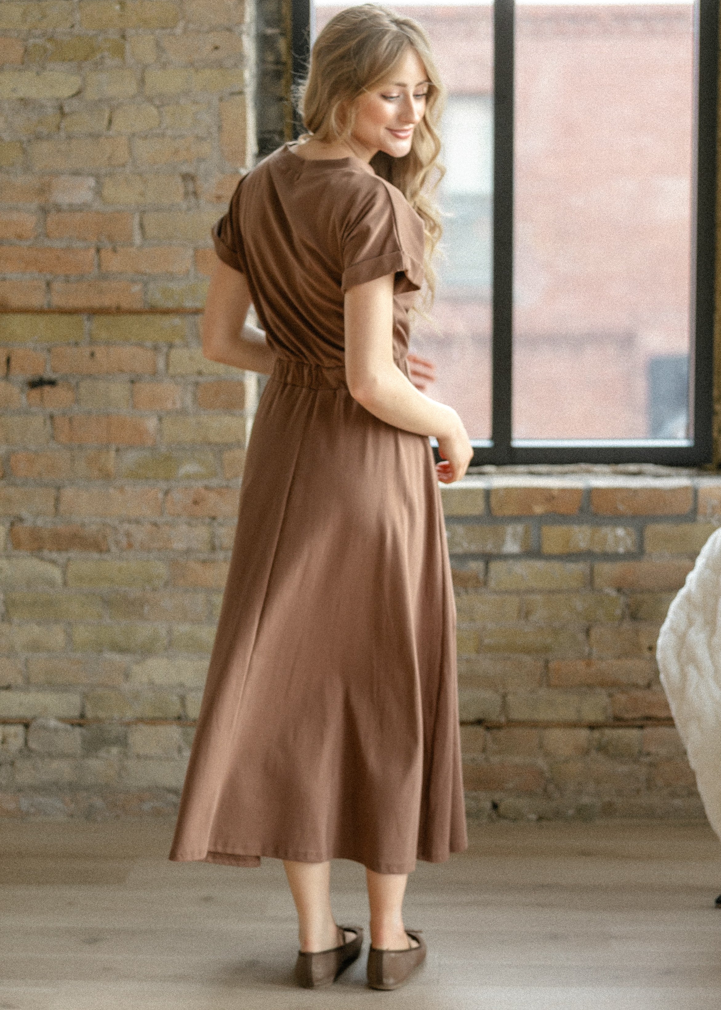 Casey Cap Sleeve Midi Dress Inherit Co.