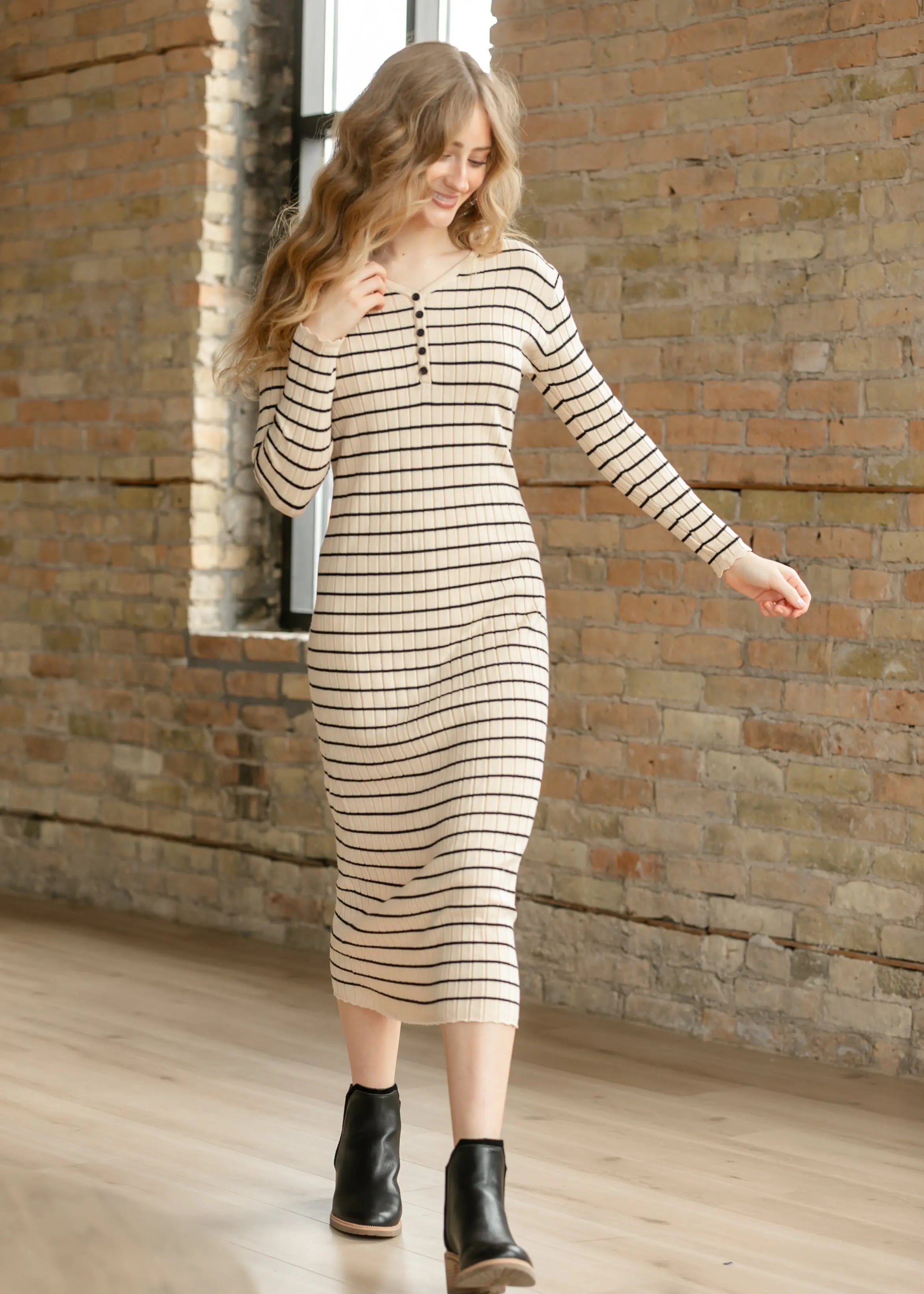 Cassie Knit Midi Dress Inherit Co.