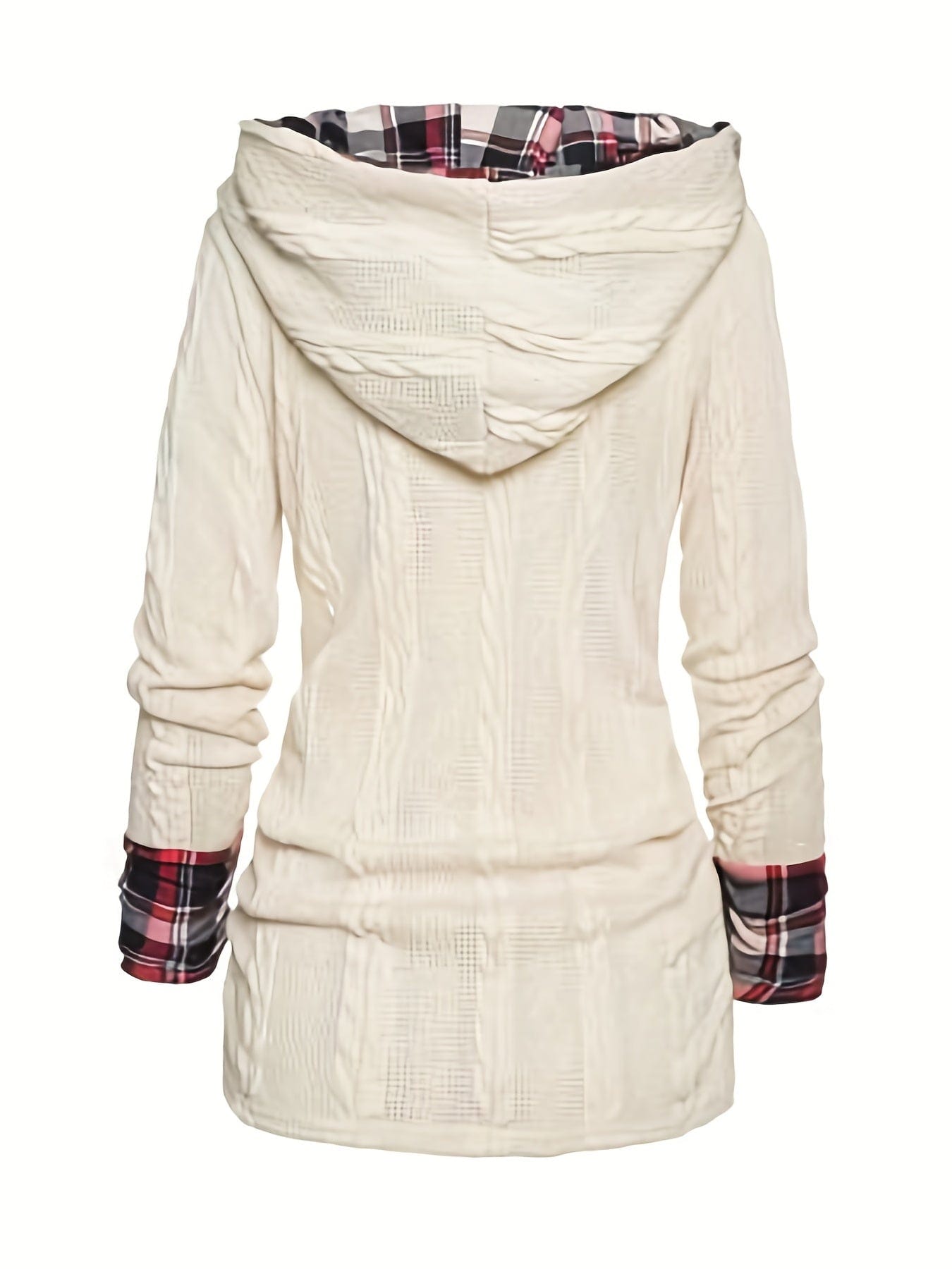 Everyday Plaid and Knit Hoodie