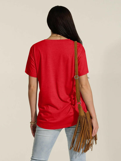 Cat Round Neck Dropped Shoulder T-Shirt - Love Salve