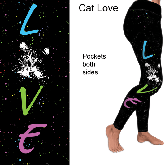 Cat Love Multicolor with Pockets MM