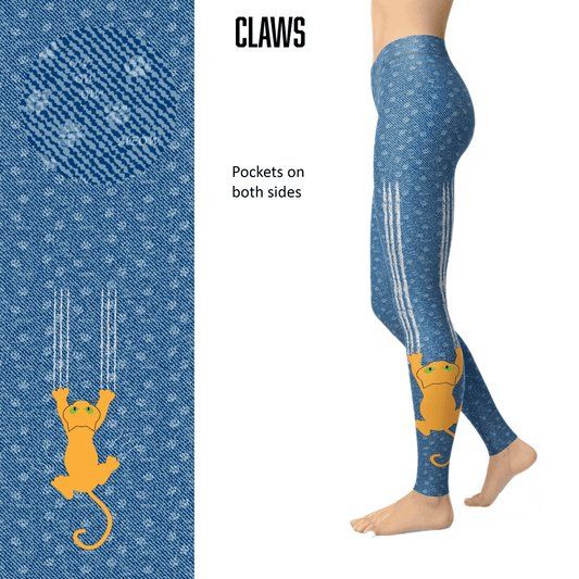 Claws Cat Scratch Leggings and Pockets MM