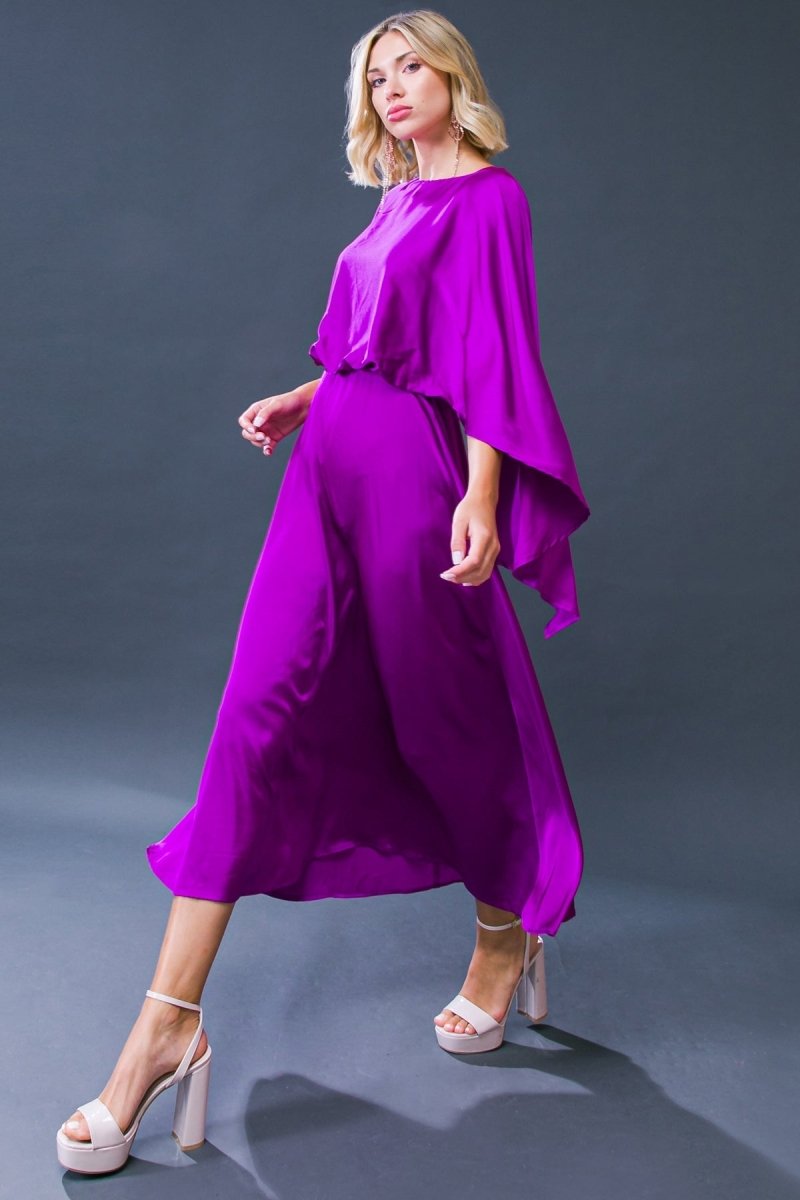 CAUGHT FEELINGS WOVEN MIDI DRESS - Love Salve