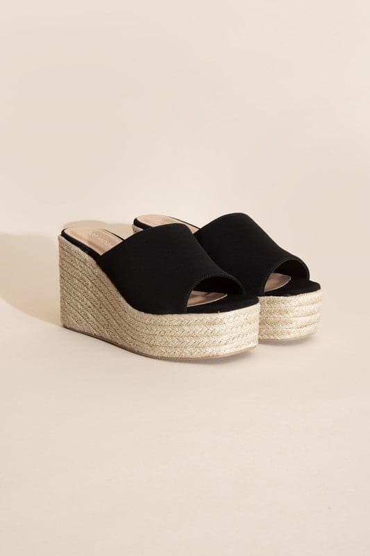 WEBSTER-20 Platform Wedge Slide Heels.