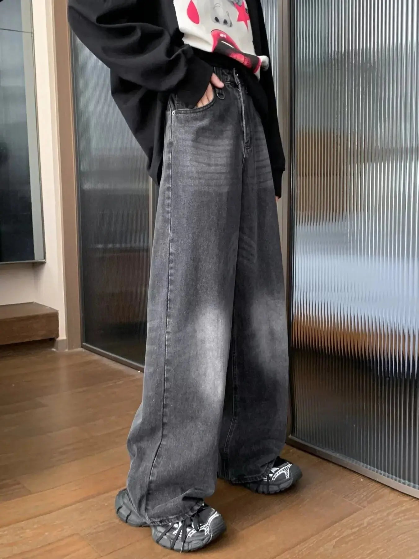 Men's Full Size Wash Wide Leg Jeans Plus Size Simply Love
