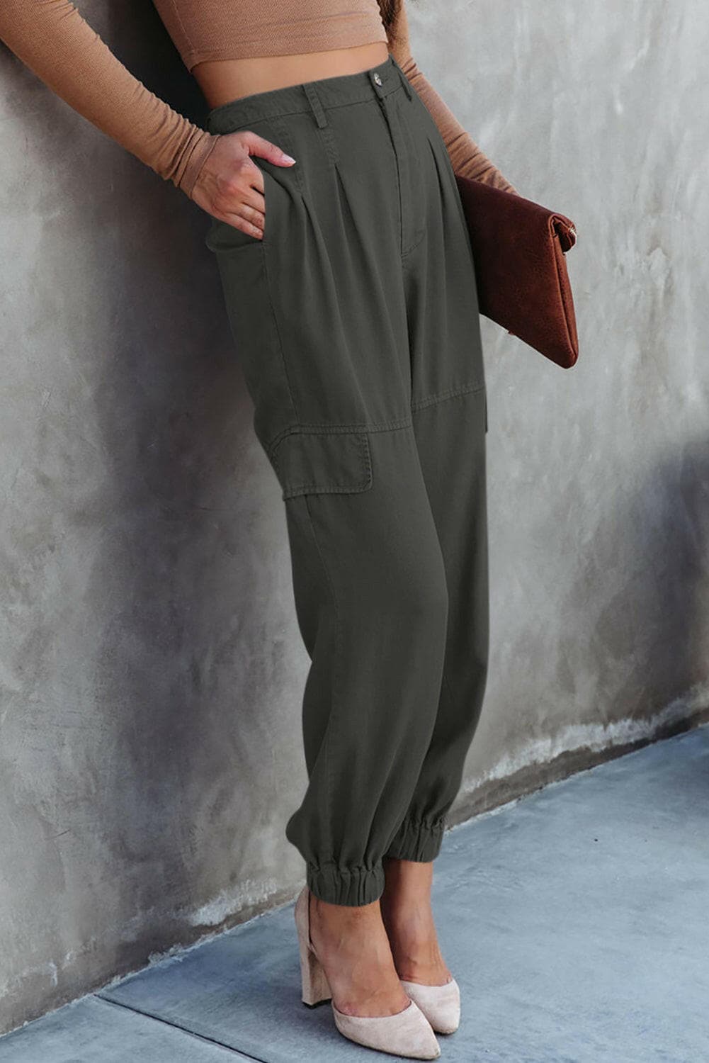 High Waist Cargo Pants.