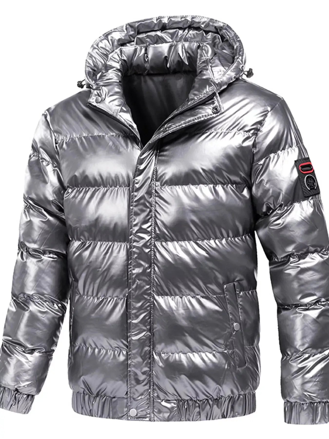 Men's Plus Size Zip Up Hooded Puffer Jacket Simply Love