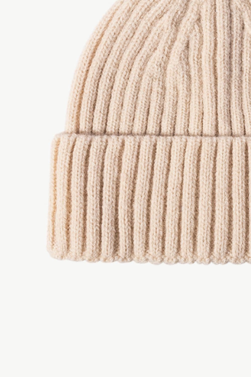 Rib-Knit Cuff Beanie.