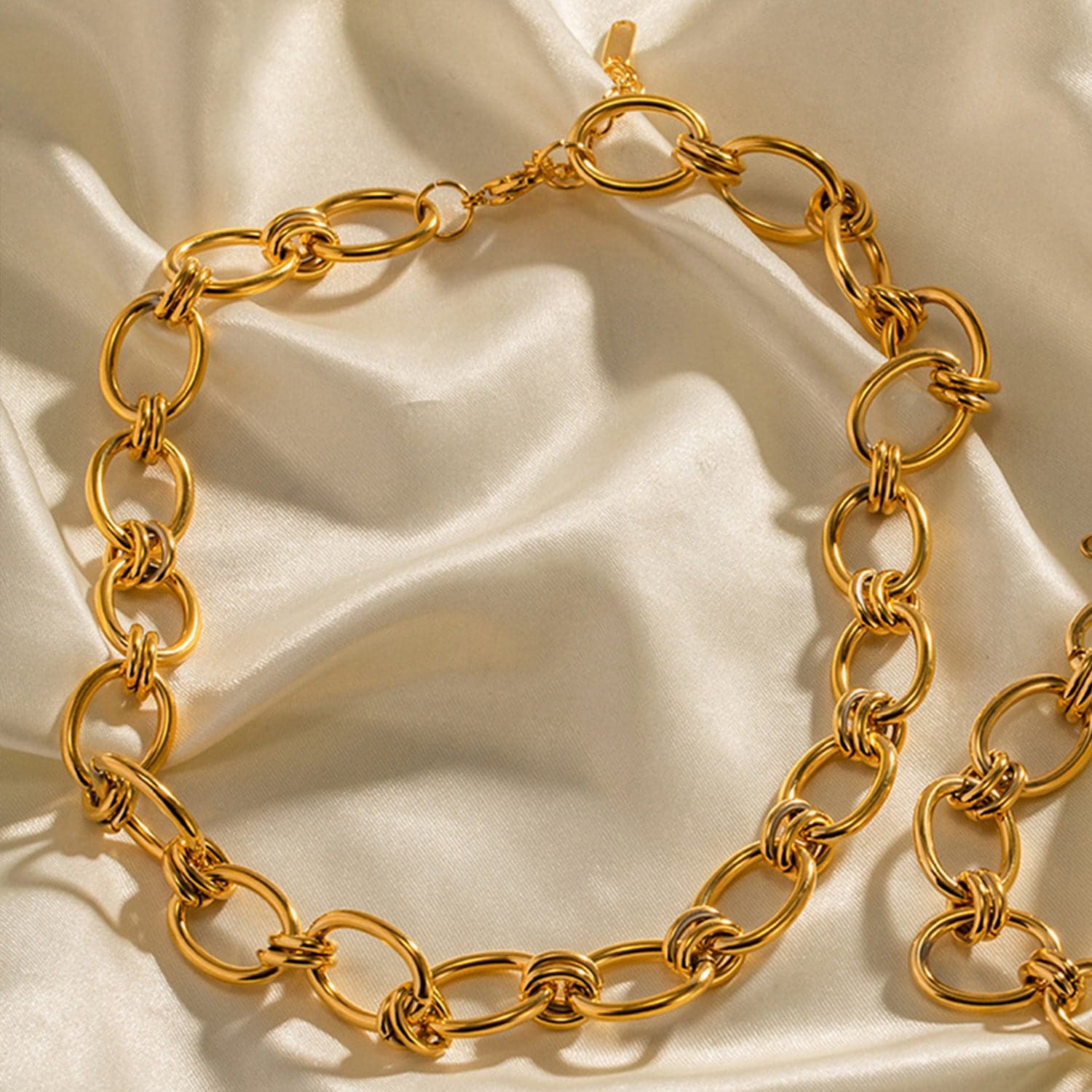 18K Gold-Plated Stainless Steel Necklace.