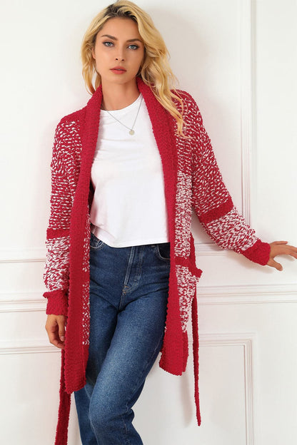 Open Front Longline Cardigan with Pockets.