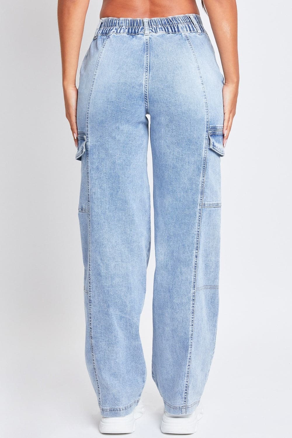 YMI Jeanswear High-Rise Straight Cargo Jeans.