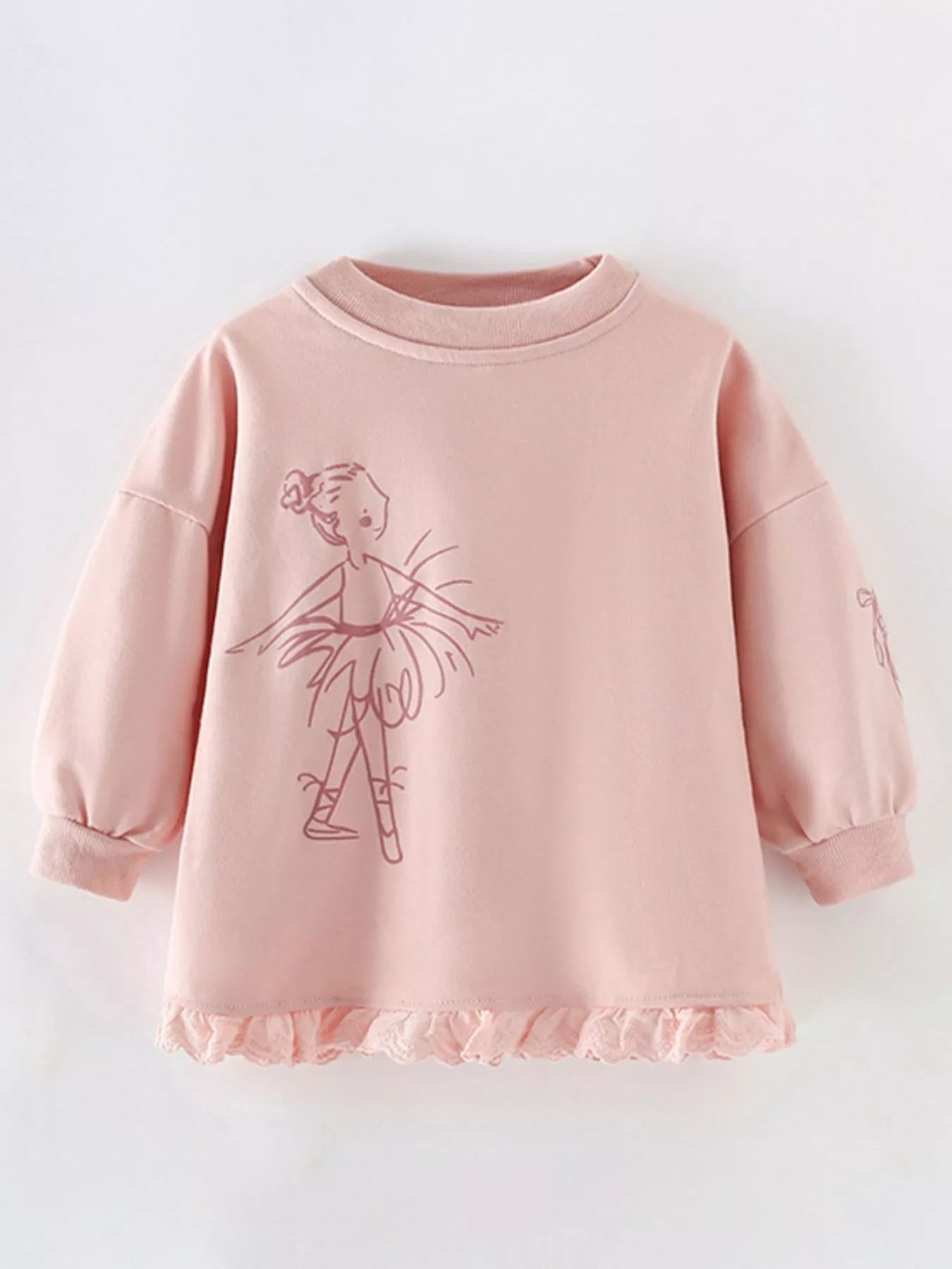 Children's Ballet Dancer Ruffle Hem Sweatshirt Simply Love