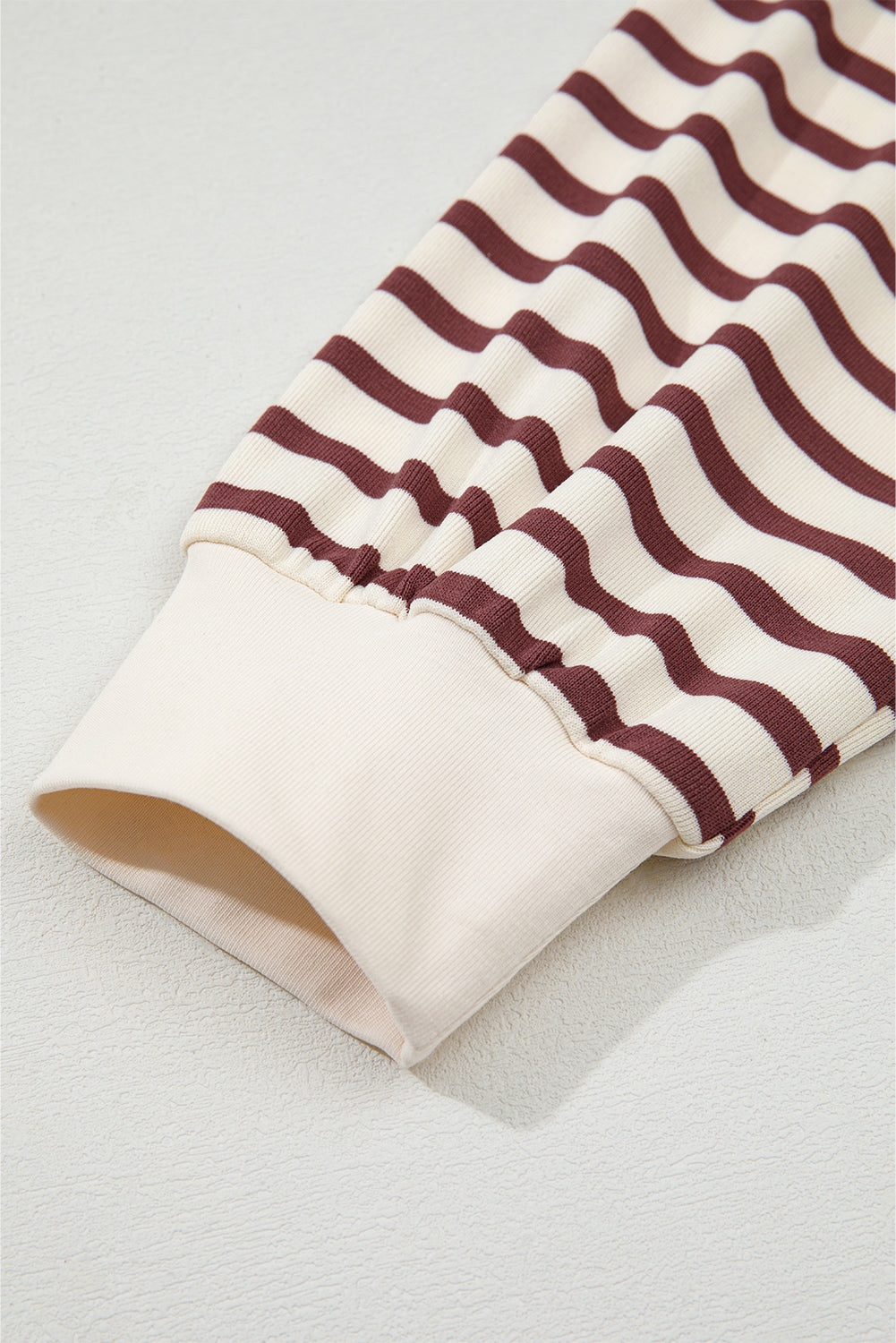 Red Dahlia Striped Print Drop Shoulder Long Sleeve Henley Top For Women Casual Everyday Wear Dear-Lover Dropshipping