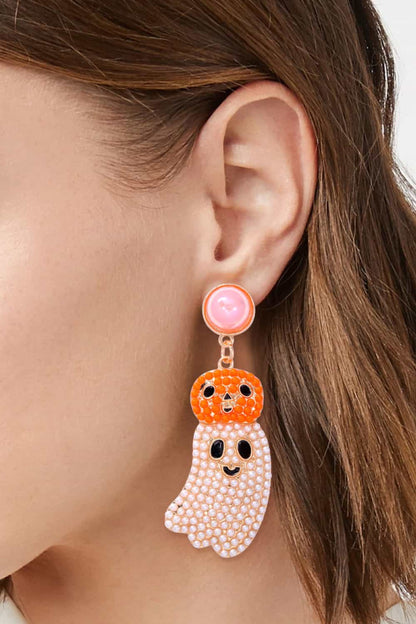 Spooky ghost dangle earrings