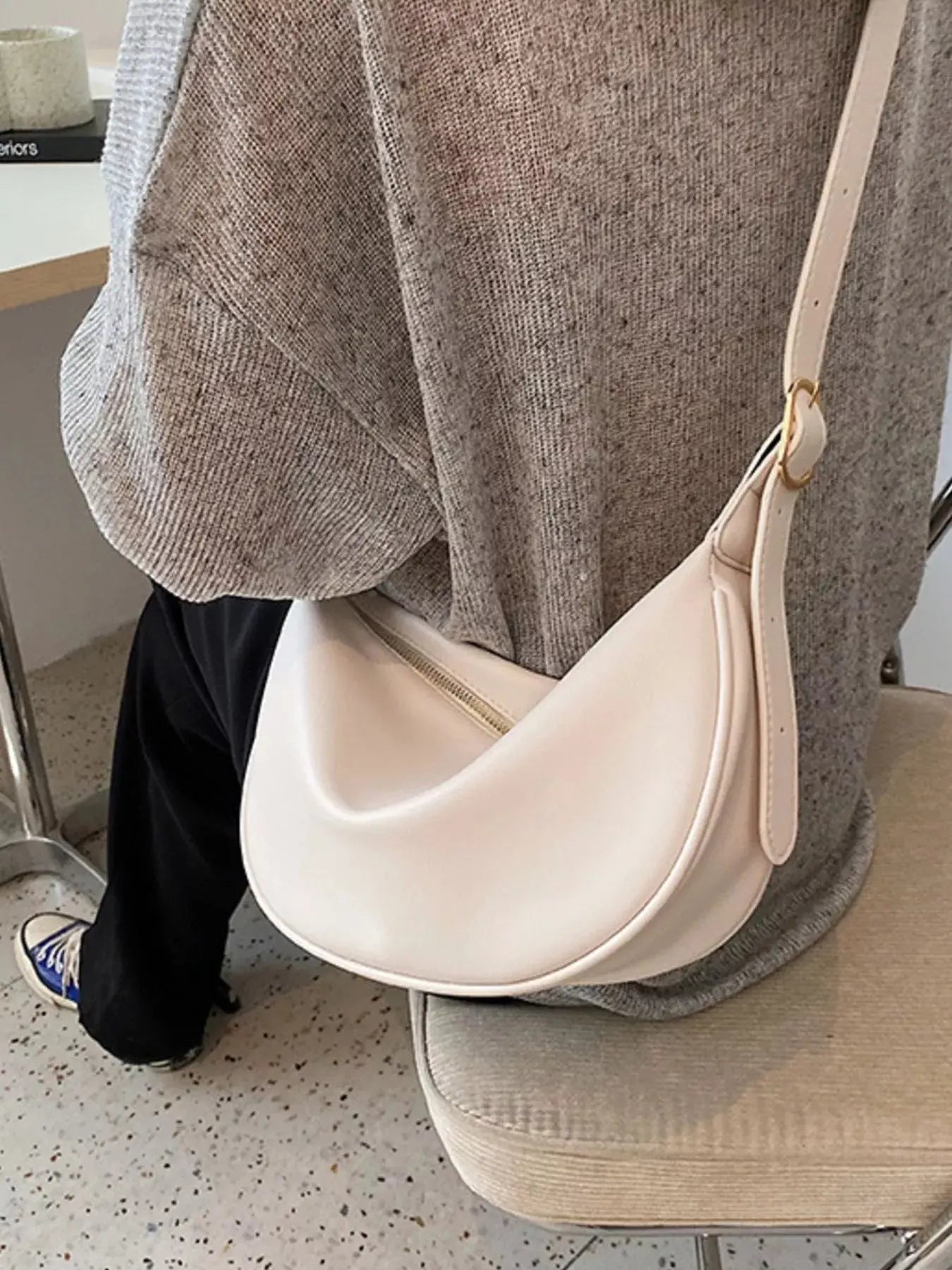 Adjustable Strap Crescent Crossbody Bag Simply Love