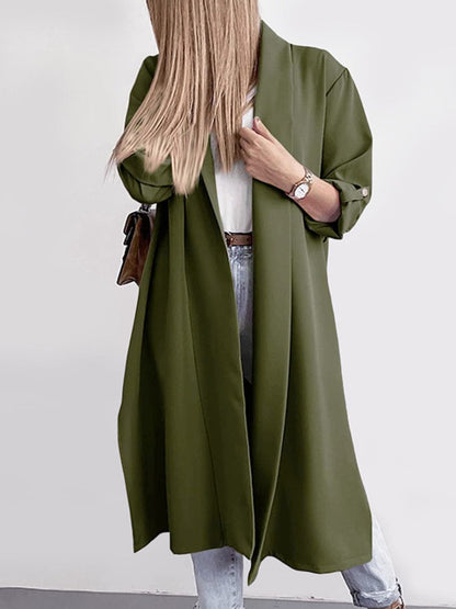 Chic open front trench coat