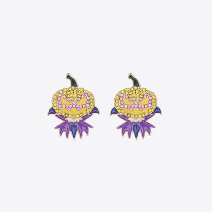 Spooky demon pumpkin earrings