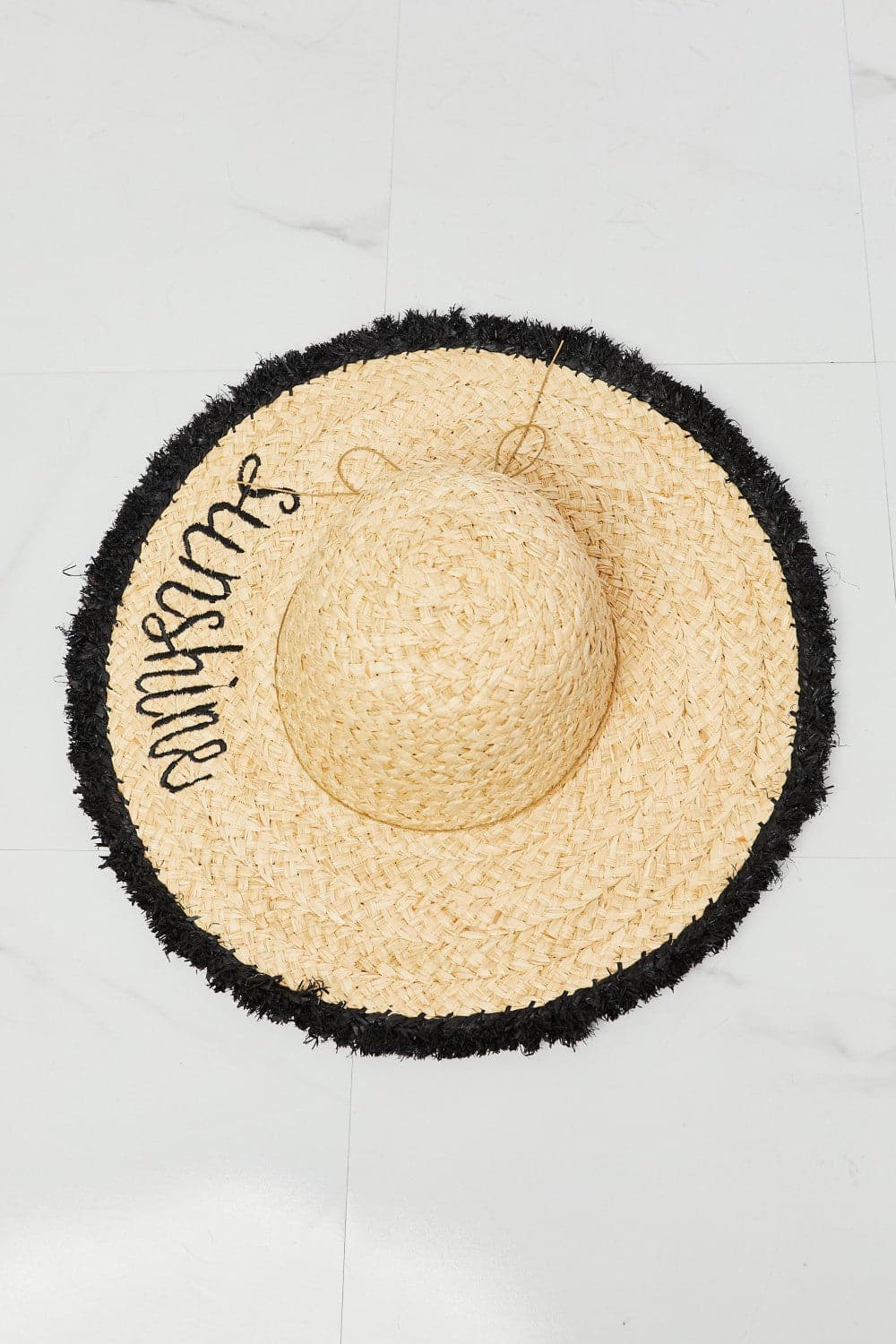 Fame Sunshine Straw Fringe Hat.