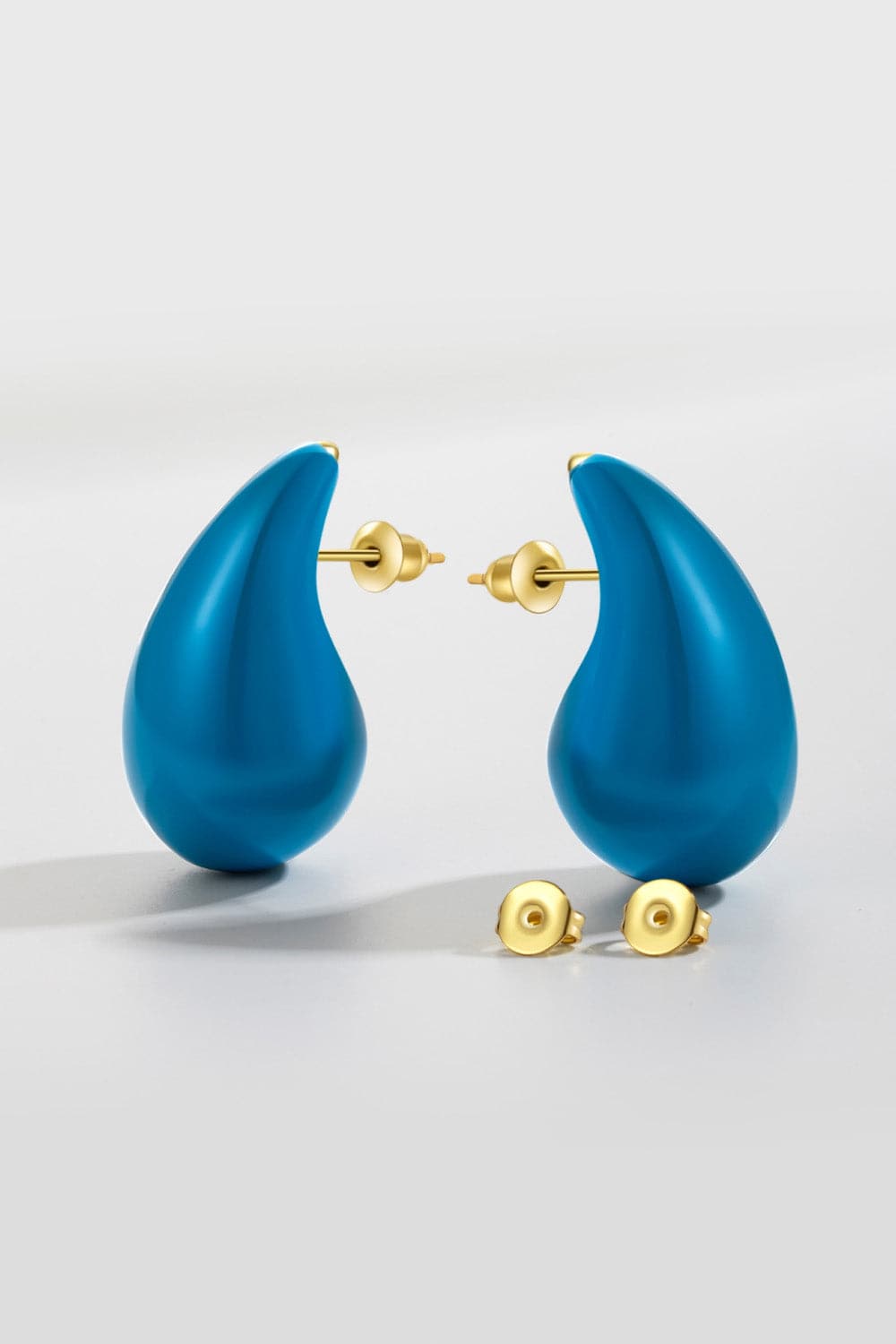 Elegant water drop brass earrings for a minimalist touch