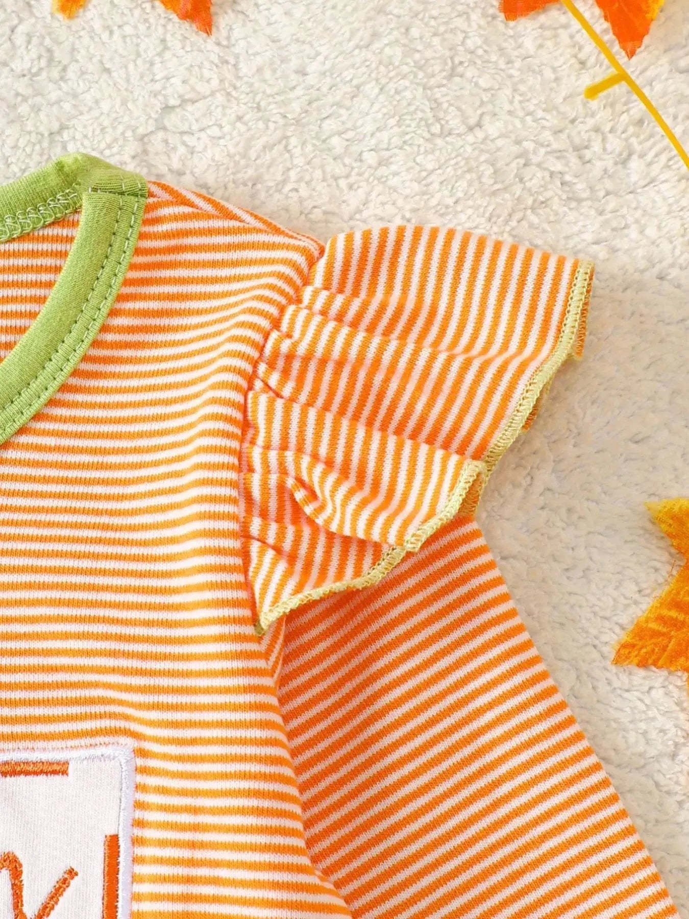 Children's Christmas-Themed Striped Snapped Legs Jumpsuit Simply Love