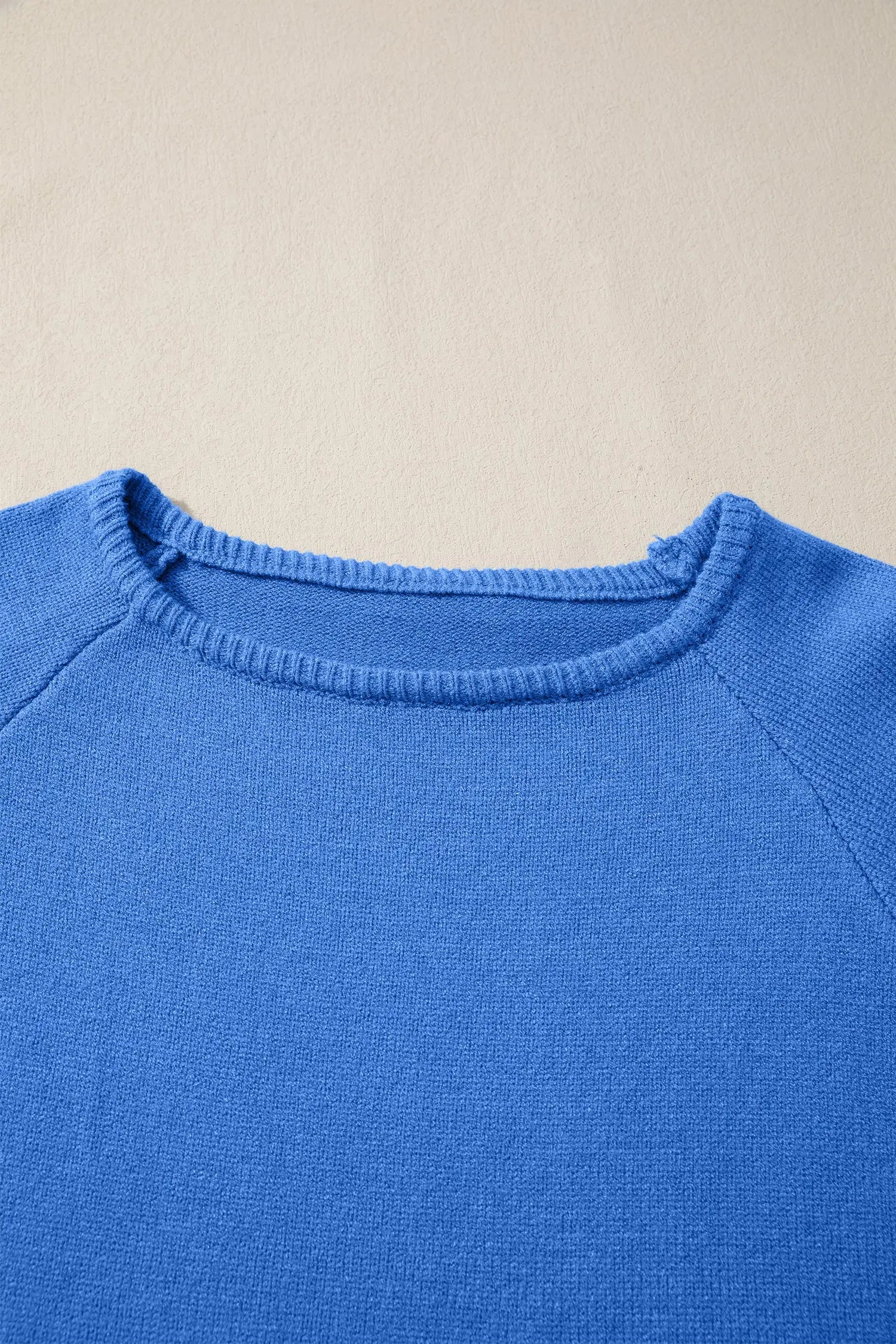 Sky Blue Knit Dolman Sleeve Bracelet Sweater Loose Fit Dear-Lover Dropshipping