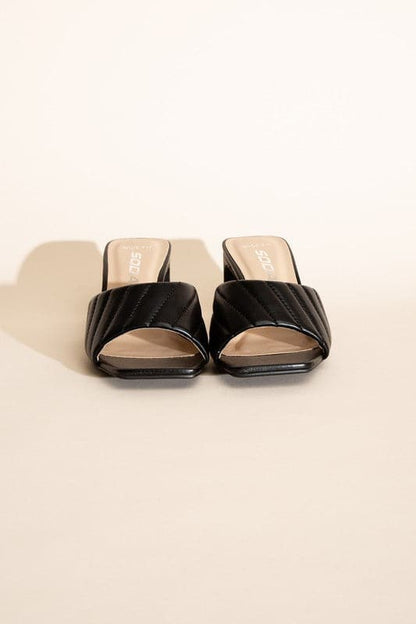 W-NINA Slide Mule Heels.