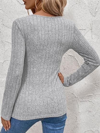 Chic surplice long sleeve tee