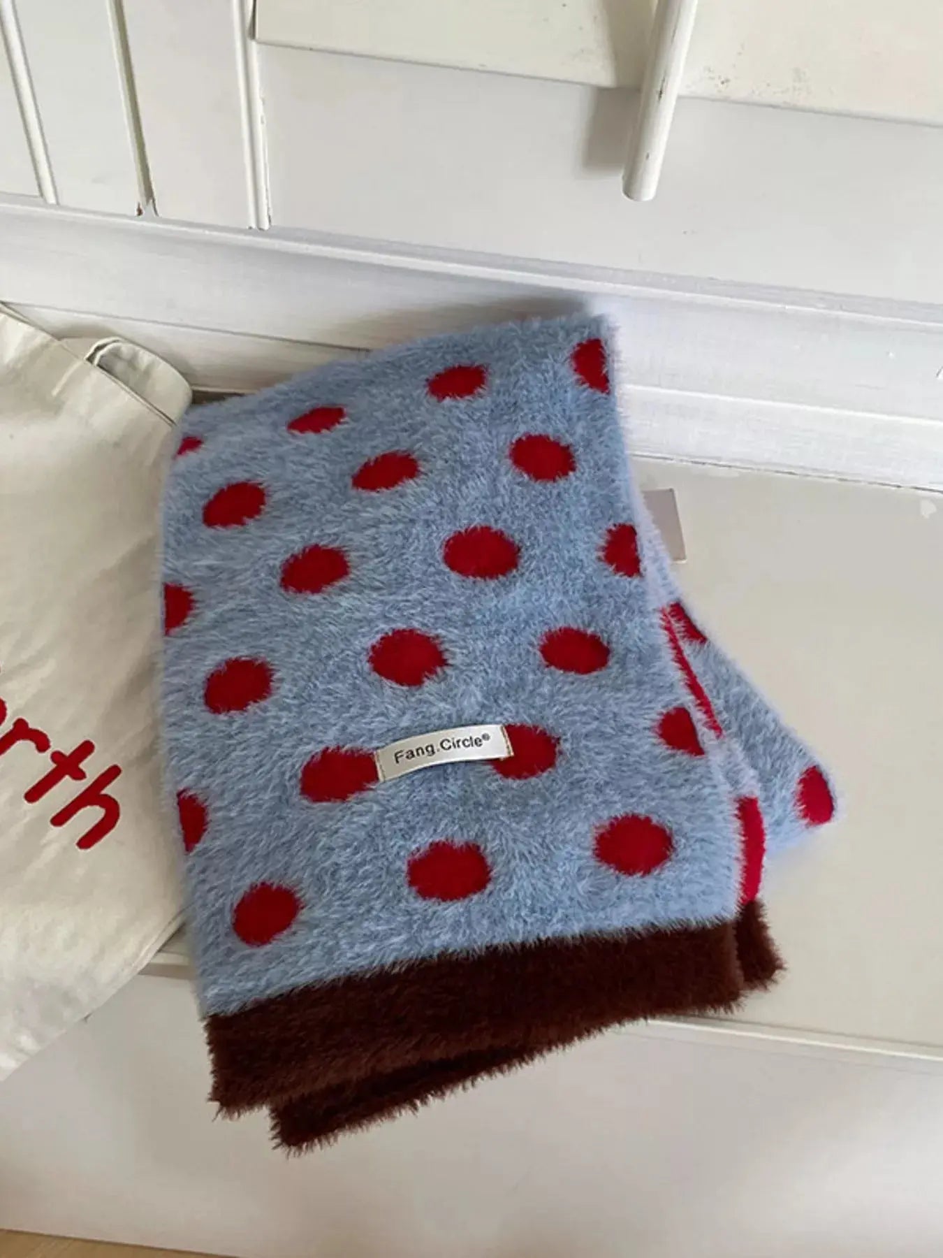 Fuzzy Polka Dot Scarf Simply Love