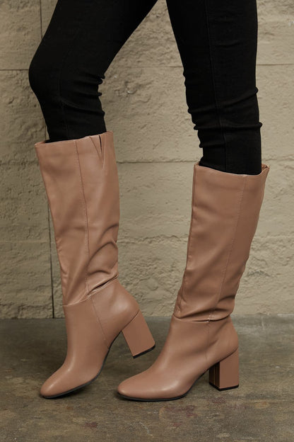 East Lion Corp Block Heel Knee High Boots.