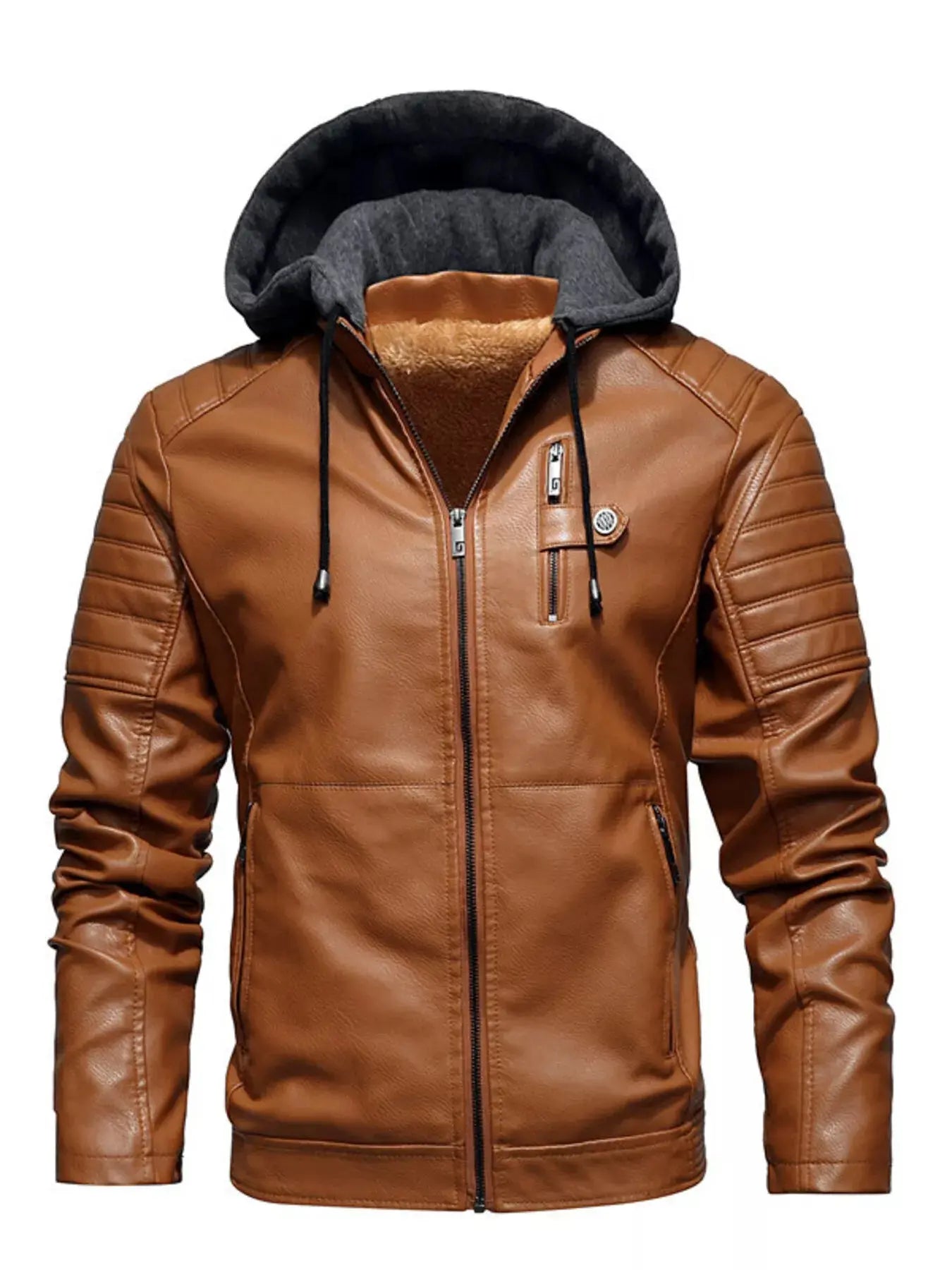 Mens Plus Size Hooded Zip Up Winter Jacket With Fleece Lining Simply Love