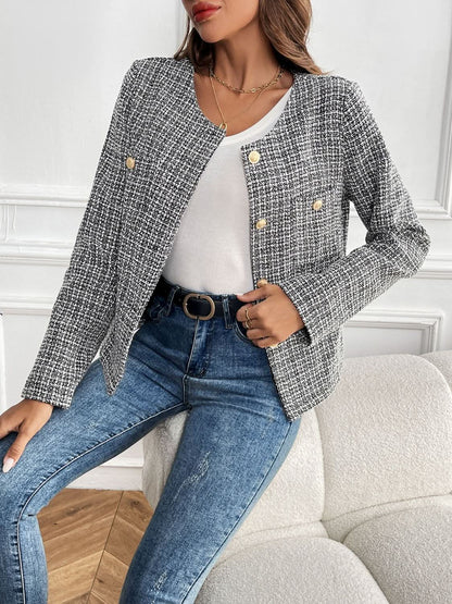 Chic Perfee plaid jacket for women