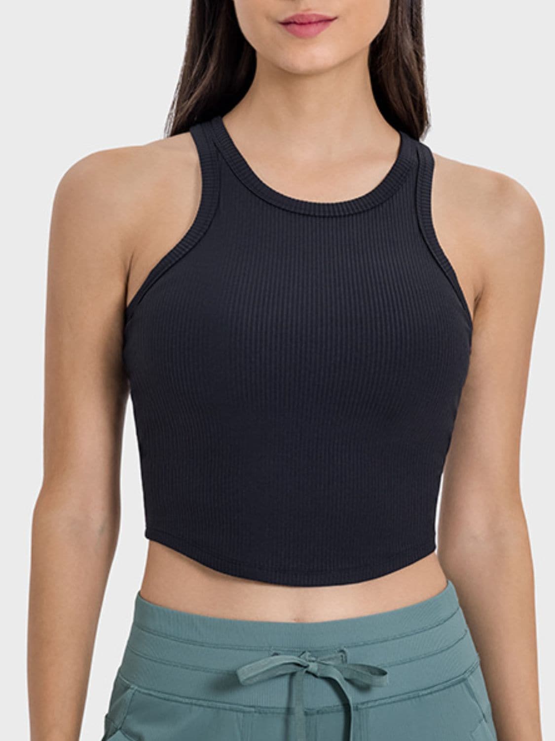 Round Neck Racerback Active Tank.