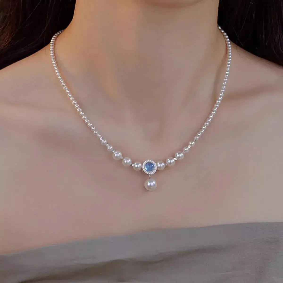 925 Sterling Silver Pearl Necklace Simply Love