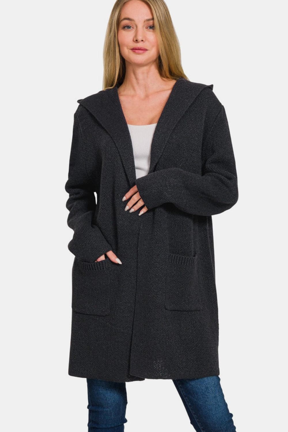 Chic and cozy hooded cardigan for effortless layering