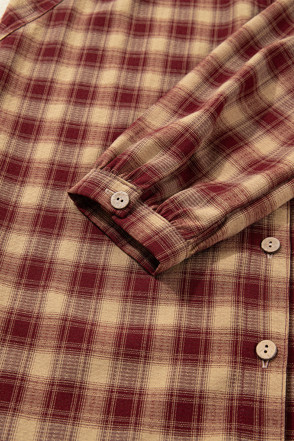 Red Plaid Ruffled Long Sleeve Patchwork Shirt Dress Dear-Lover Dropshipping