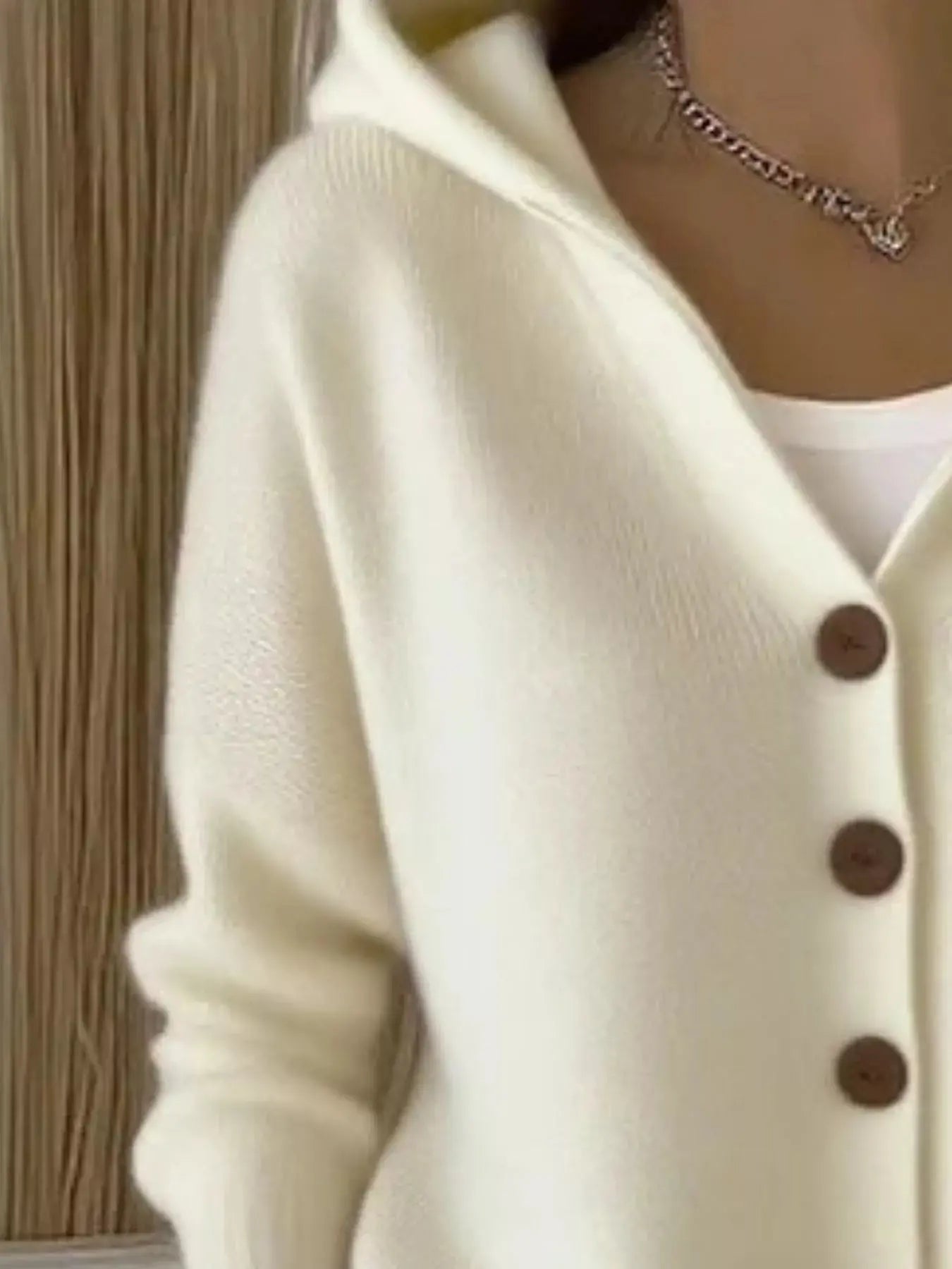 Full Size Hooded Button-Down Knit Cardigan Plus Size Simply Love