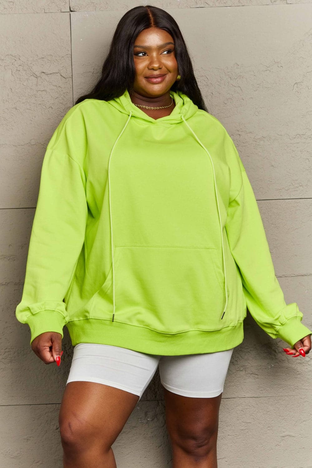 Ultimate comfort long sleeve drawstring hoodie