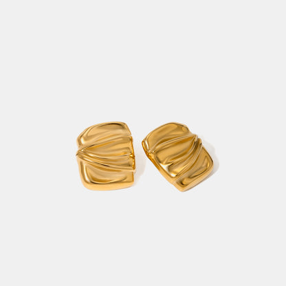 Elegant 18K gold-plated stud earrings for a timeless look