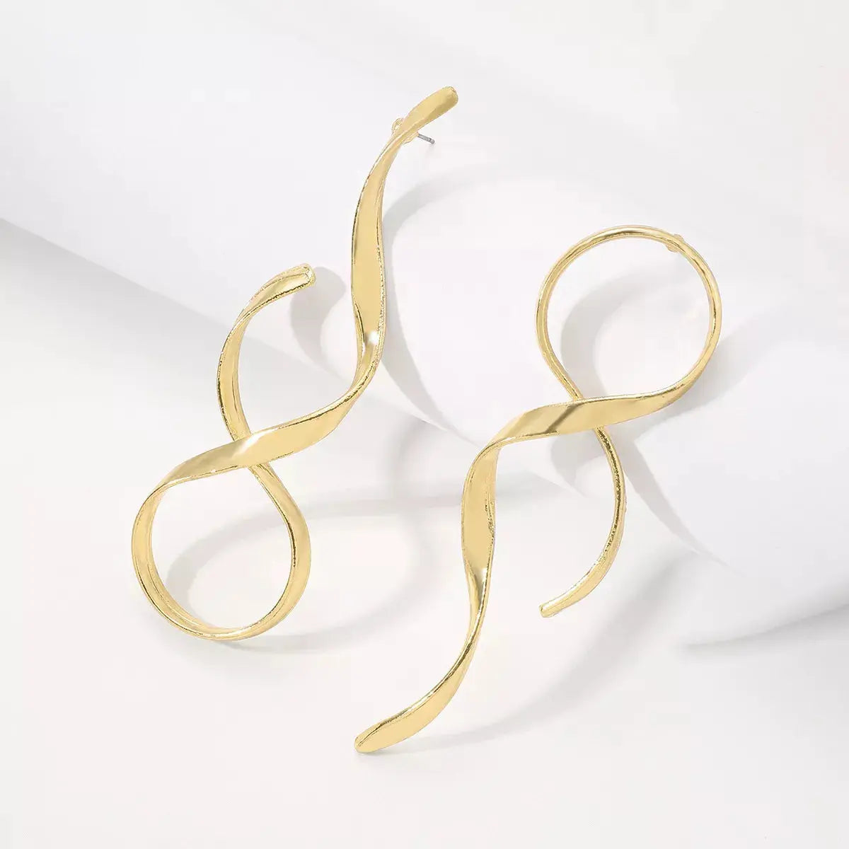 Alloy Spiral Drop Earrings Simply Love