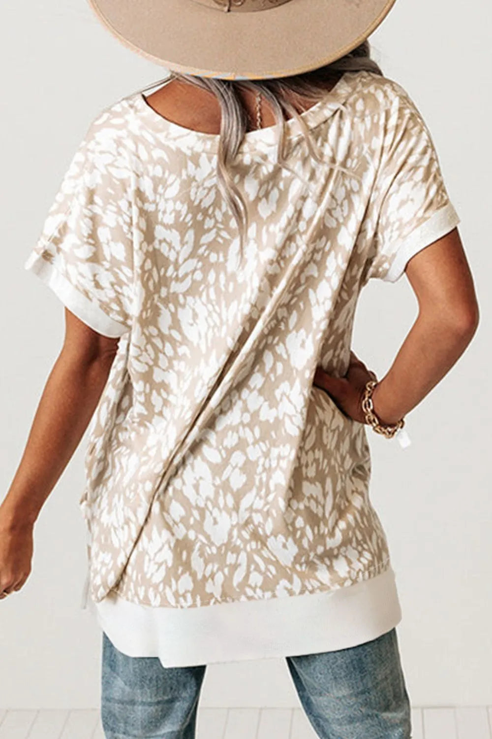 Simply Love: Leopard V-Neck T-Shirt